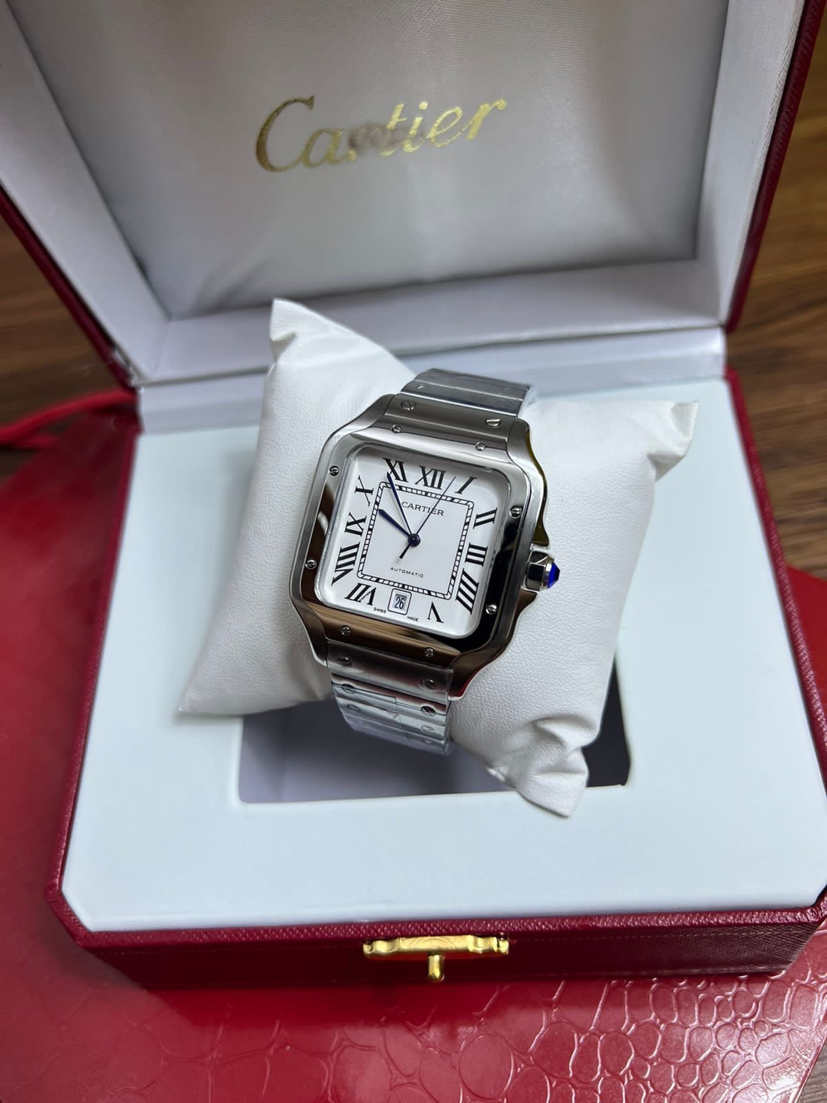 Cartier Santos Élégance Automatique - Argent — Acier Inoxydable