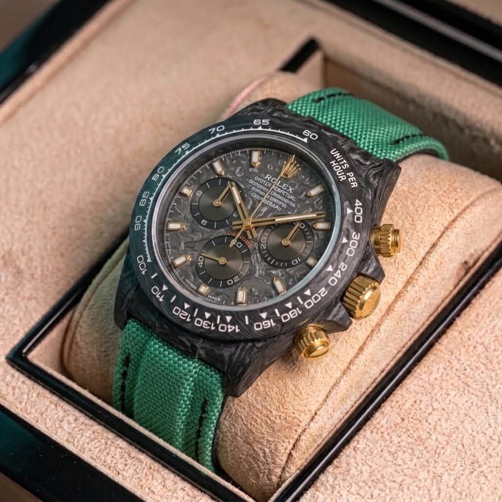 Rolex Daytona Carbon - Bracelet Vert — Nylon vert