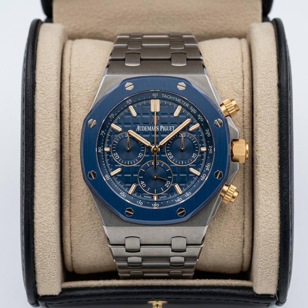 Audemars Piguet Royal Oak Chrono Bleu — Bracelet acier intégré