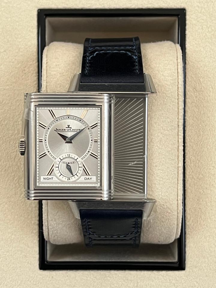 Reverso Square Bleu — Cuir bleu véritable